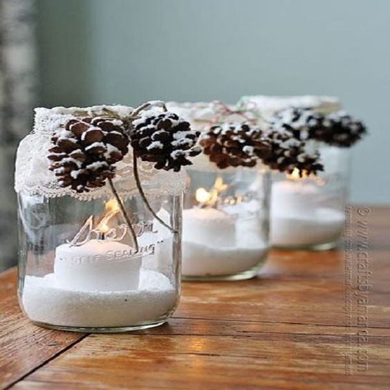 26 top idées de décorations de tables de Noël en verre 22 26 top idées de décorations de tables de Noël en verre 22