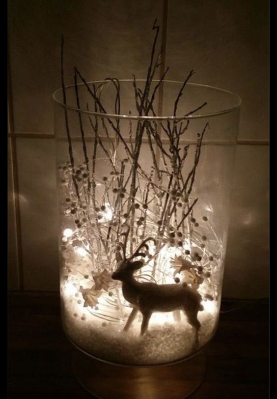 10 dées de décoraton de Noël avec de grands vases en verre | Grands