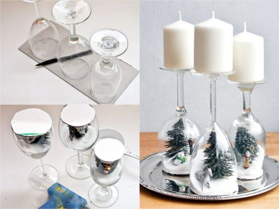 26 top idées de décorations de tables de Noël en verre 2 26 top idées de décorations de tables de Noël en verre 2