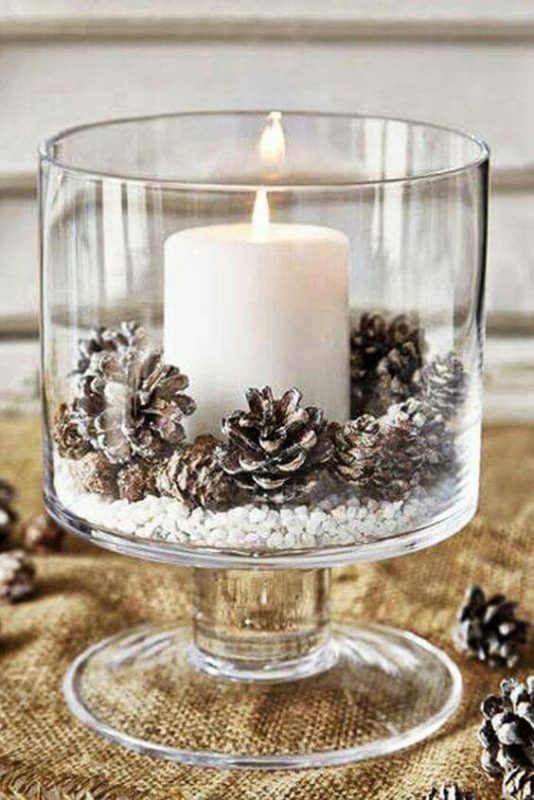 29 top idées de centres de table de Noël en verre 9 29 top idées de centres de table de Noël en verre 9