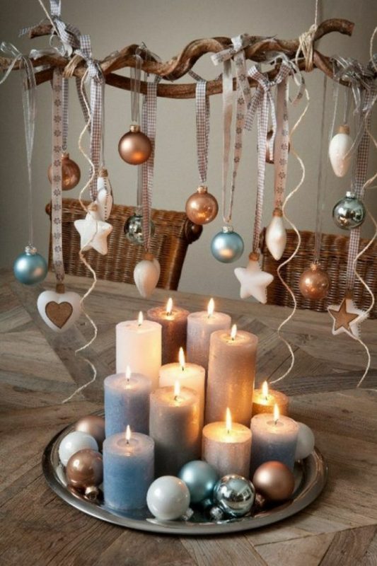 29 top idées de centres de tables de Noël avec des bougies 8 29 top idées de centres de tables de Noël avec des bougies 8