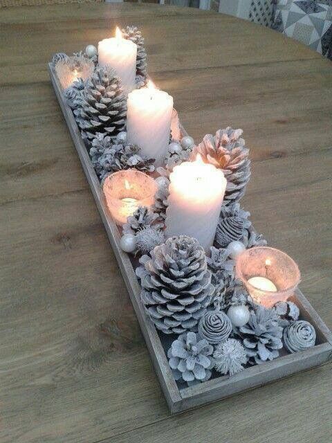29 top idées de centres de tables de Noël avec des bougies 1 29 top idées de centres de tables de Noël avec des bougies 1