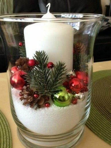 29 top idées de centres de tables de Noël avec des bougies 32 29 top idées de centres de tables de Noël avec des bougies 32