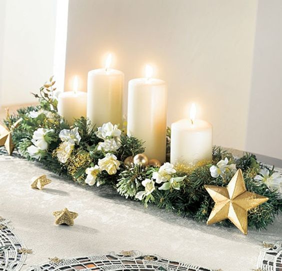 29 top idées de centres de tables de Noël avec des bougies 33 29 top idées de centres de tables de Noël avec des bougies 33