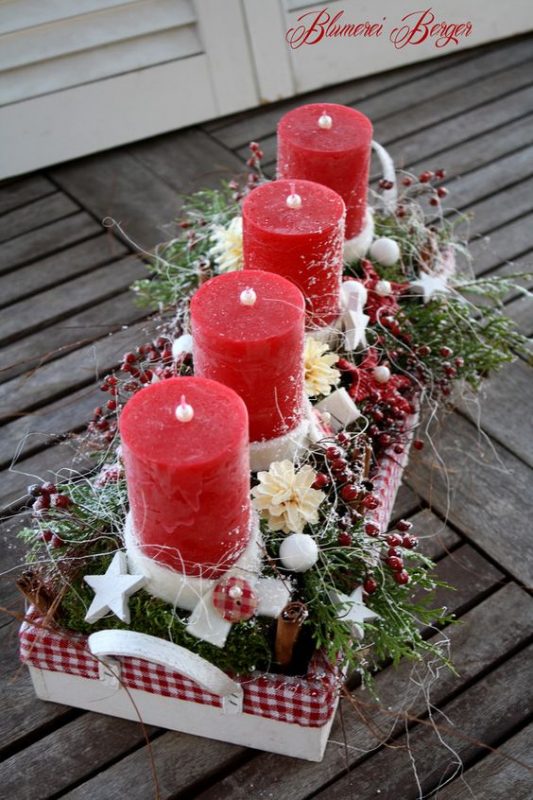 29 top idées de centres de tables de Noël avec des bougies 34 29 top idées de centres de tables de Noël avec des bougies 34