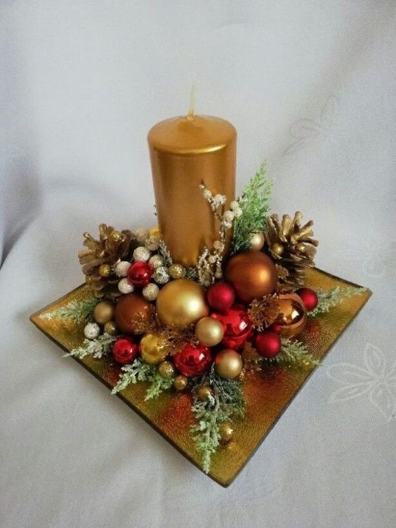 29 top idées de centres de tables de Noël avec des bougies 35 29 top idées de centres de tables de Noël avec des bougies 35