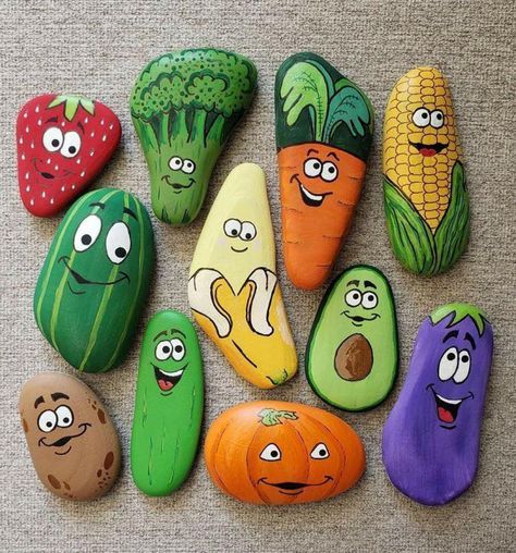 33 idées avec des pierres peintes pour embellir le jardin 30