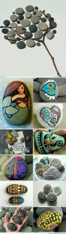 33 idées avec des pierres peintes pour embellir le jardin 32