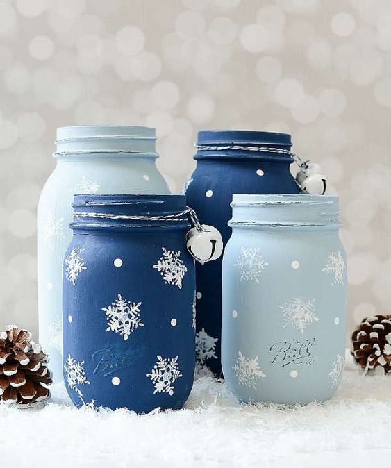 37 Décorations de noël à faire soi-même avec des pots de verre 11