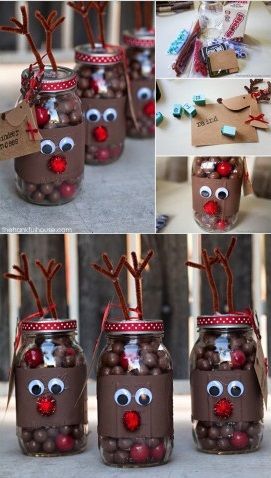 37 Décorations de noël à faire soi-même avec des pots de verre 16