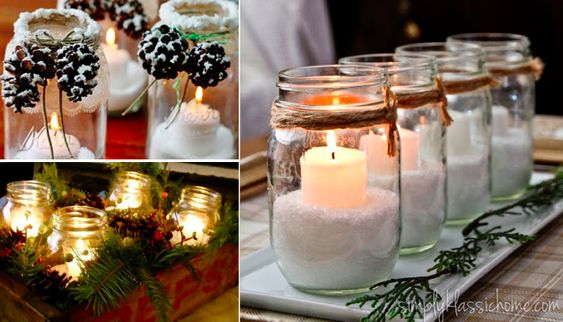 37 Décorations de noël à faire soi-même avec des pots de verre 19