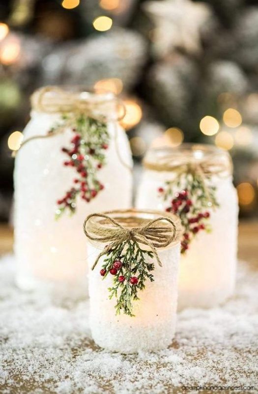 37 Décorations de noël à faire soi-même avec des pots de verre 21