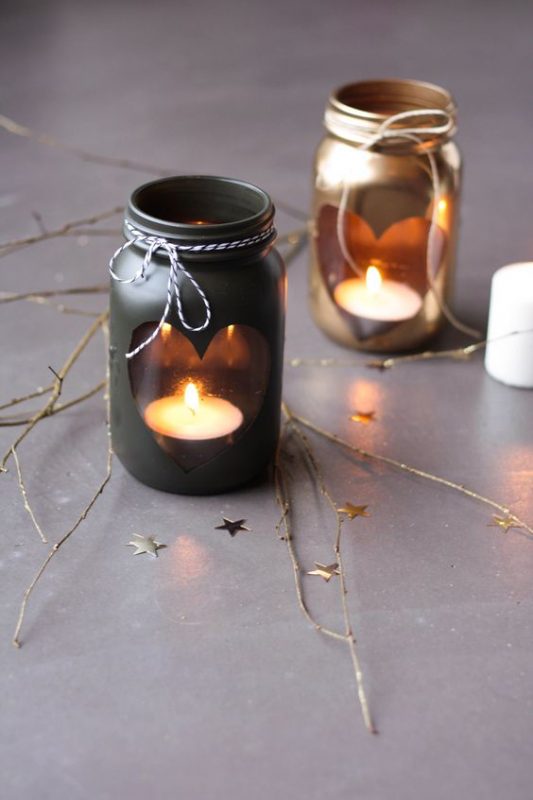 37 Décorations de noël à faire soi-même avec des pots de verre 30