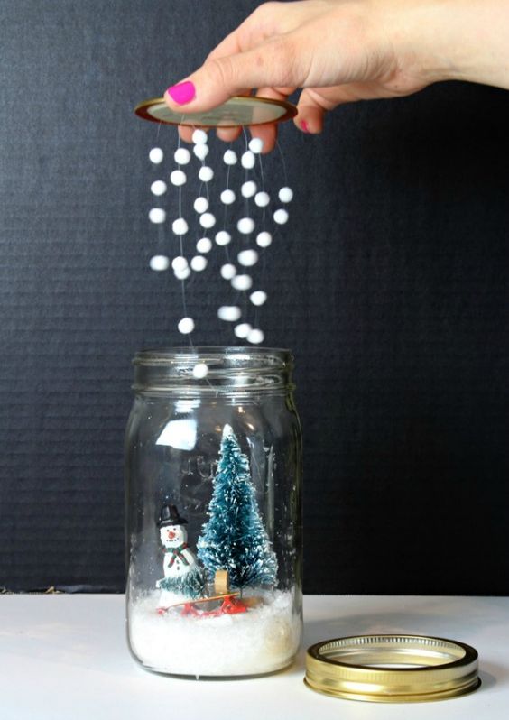 37 Décorations de noël à faire soi-même avec des pots de verre 31