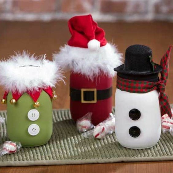 37 Décorations de noël à faire soi-même avec des pots de verre 37
