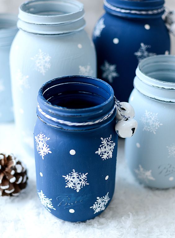 37 Décorations de noël à faire soi-même avec des pots de verre 38
