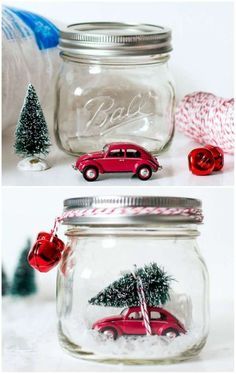 37 Décorations de noël à faire soi-même avec des pots de verre 6