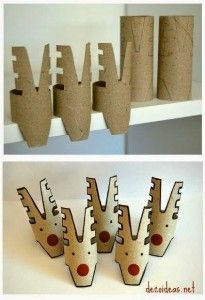 45 Décorations de Noël avec des rouleaux de papier toilette 4 45 Décorations de Noël avec des rouleaux de papier toilette 4