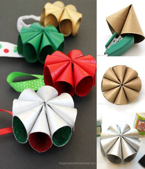 45 Décorations de Noël avec des rouleaux de papier toilette 5 45 Décorations de Noël avec des rouleaux de papier toilette 5