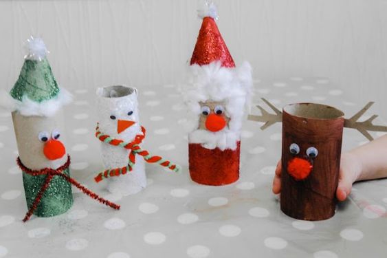 45 Décorations de Noël avec des rouleaux de papier toilette 6 45 Décorations de Noël avec des rouleaux de papier toilette 6