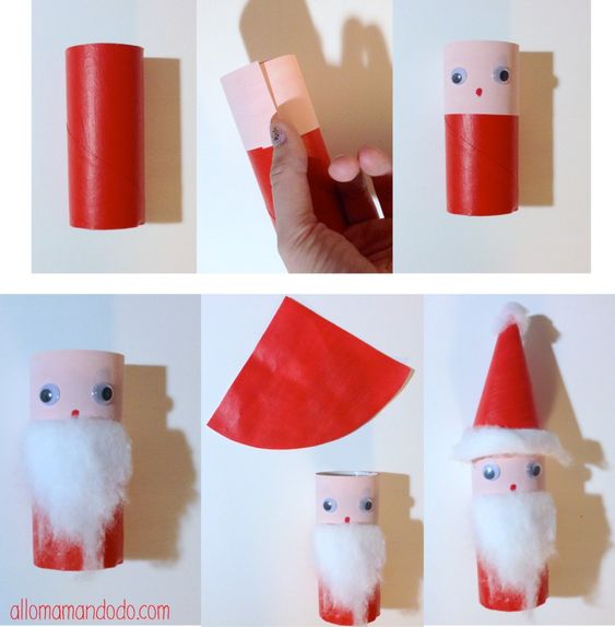 45 Décorations de Noël avec des rouleaux de papier toilette 7 45 Décorations de Noël avec des rouleaux de papier toilette 7