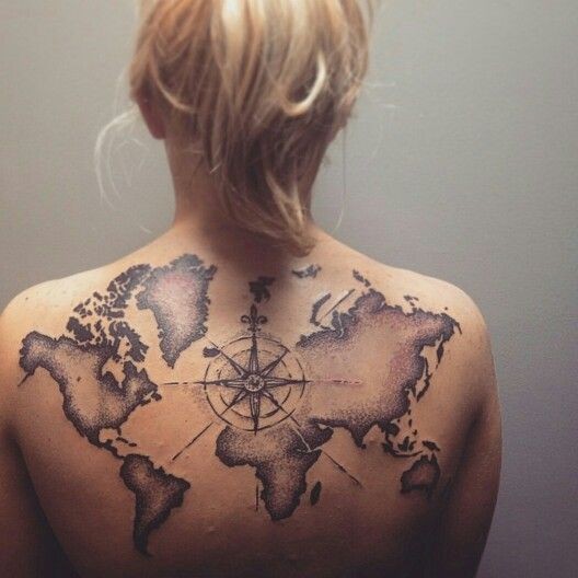 50 top idées de tatouages mappemonde 15