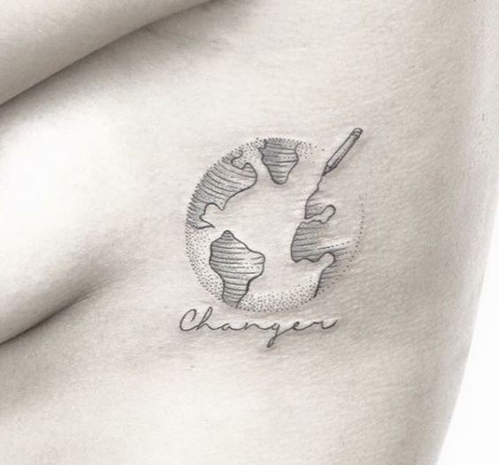 50 top idées de tatouages mappemonde 16