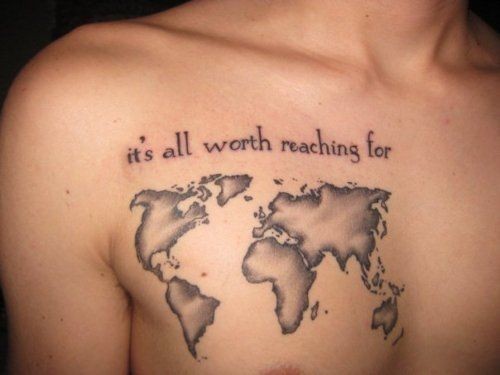 50 top idées de tatouages mappemonde 17