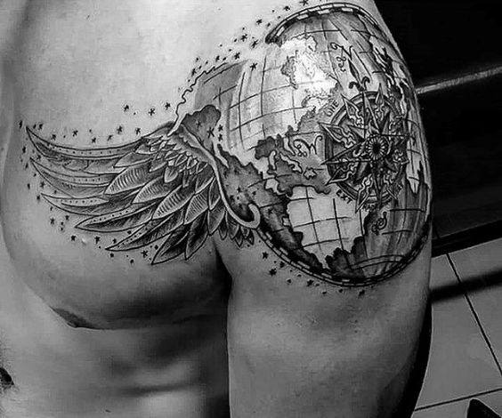 50 top idées de tatouages mappemonde 2