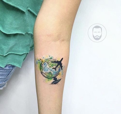 50 top idées de tatouages mappemonde 22