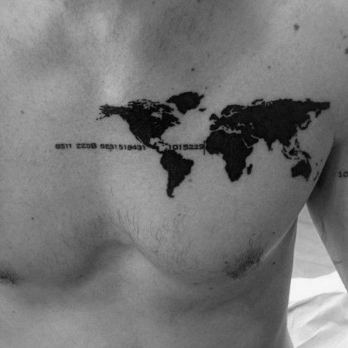 50 top idées de tatouages mappemonde 25