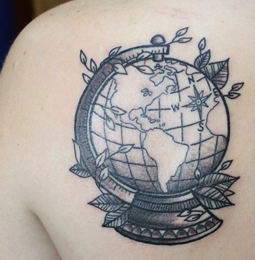 50 top idées de tatouages mappemonde 26