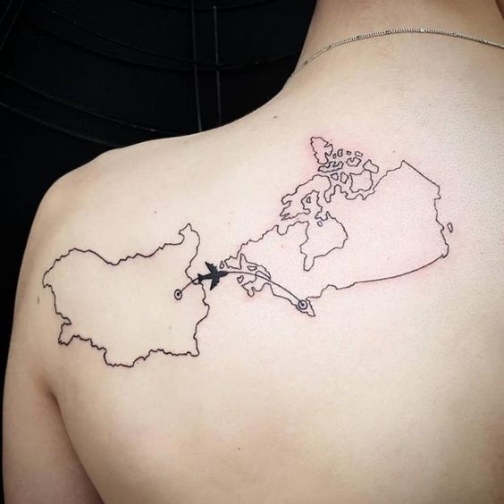 50 top idées de tatouages mappemonde 28