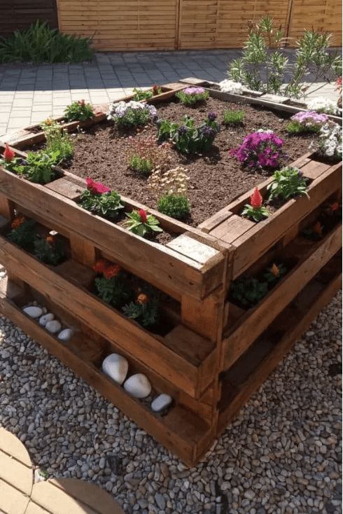 28 idées pour fabriquer une jardinière en palettes 19 28 idées pour fabriquer une jardinière en palettes 19