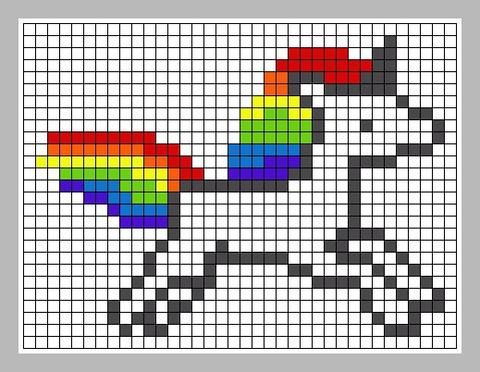 50 Top Idées de Pixel Art Licorne 31