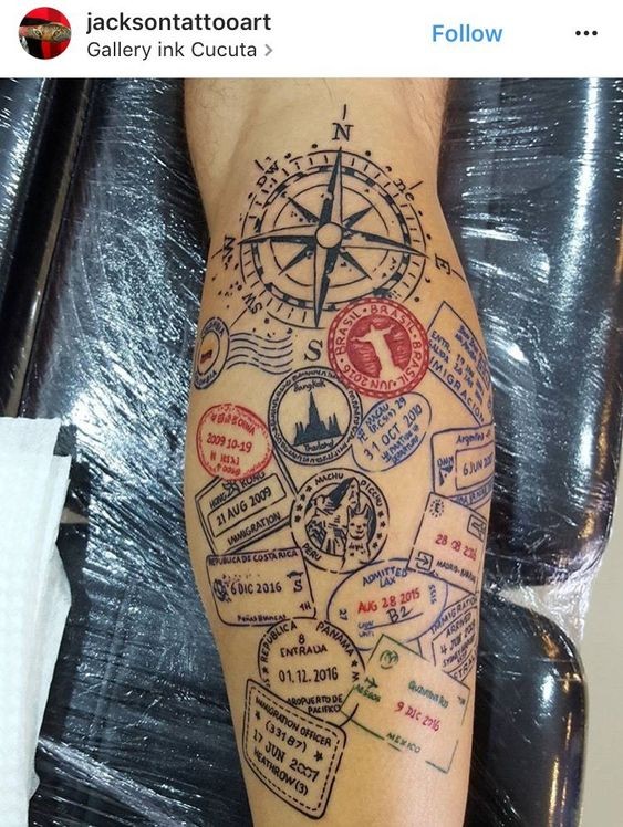 50 top idées de tatouages mappemonde 36