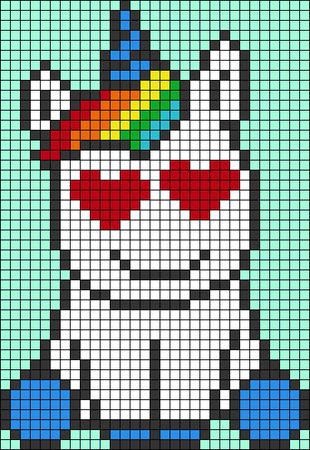 50 Top Idées de Pixel Art Licorne 40