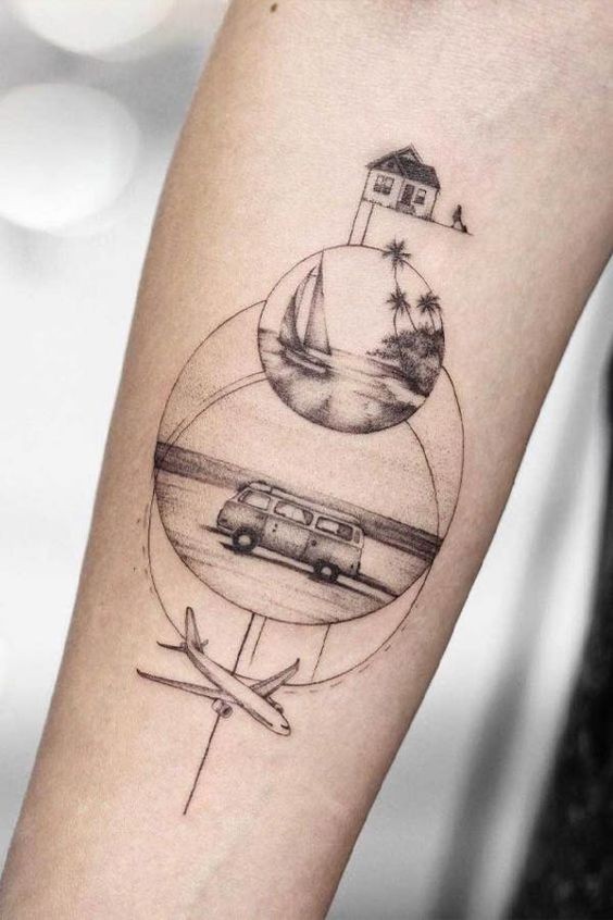 50 top idées de tatouages mappemonde 39