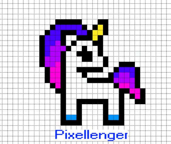 50 Top Idées de Pixel Art Licorne 4