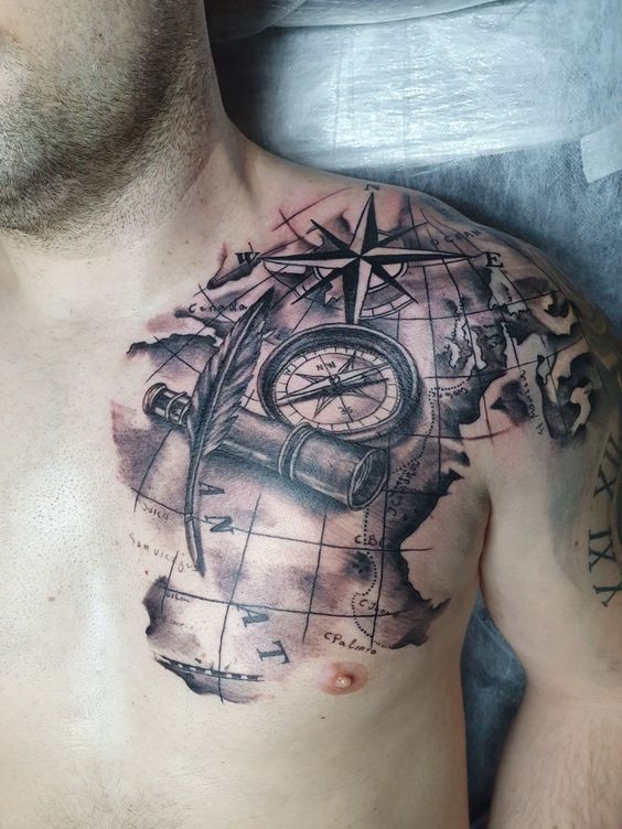 50 top idées de tatouages mappemonde 4