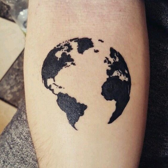 50 top idées de tatouages mappemonde 44