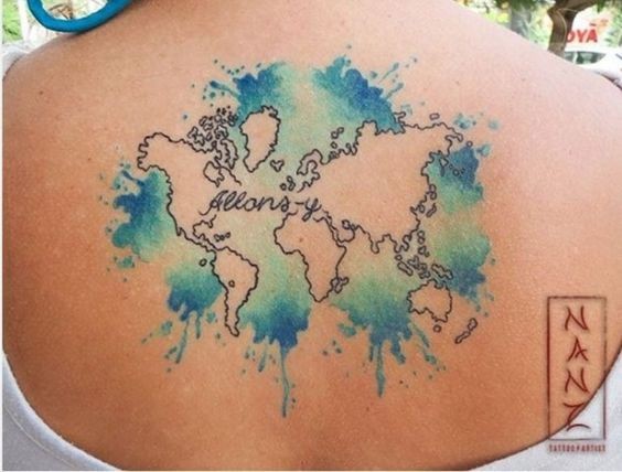 50 top idées de tatouages mappemonde 45