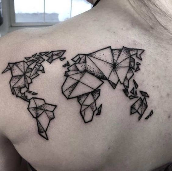 50 top idées de tatouages mappemonde 50