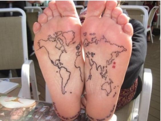 50 top idées de tatouages mappemonde 9