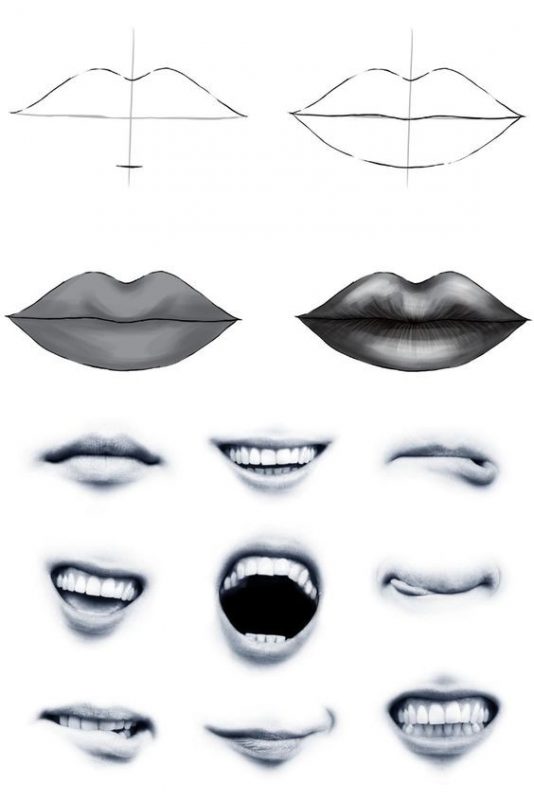 42 top idées & tutos de dessin de bouche : pour apprendre à dessiner des bouches 16 42 top idées & tutos de dessin de bouche : pour apprendre à dessiner des bouches 16