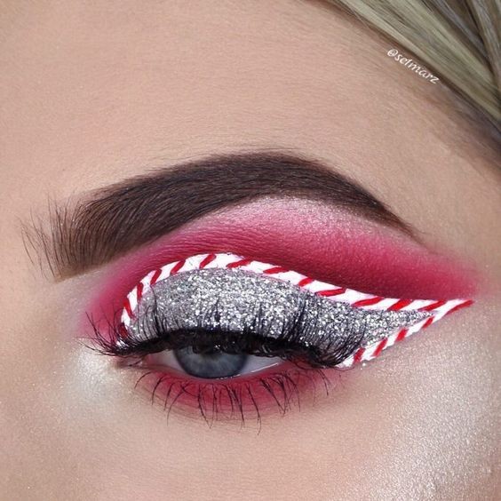 Les 49 plus belles idées de maquillages de Noël 19