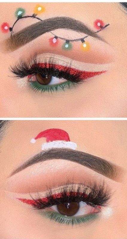 Les 49 plus belles idées de maquillages de Noël 39