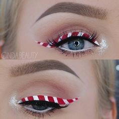 Les 49 plus belles idées de maquillages de Noël 40