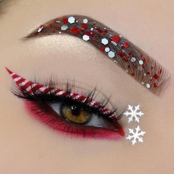 Les 49 plus belles idées de maquillages de Noël 44
