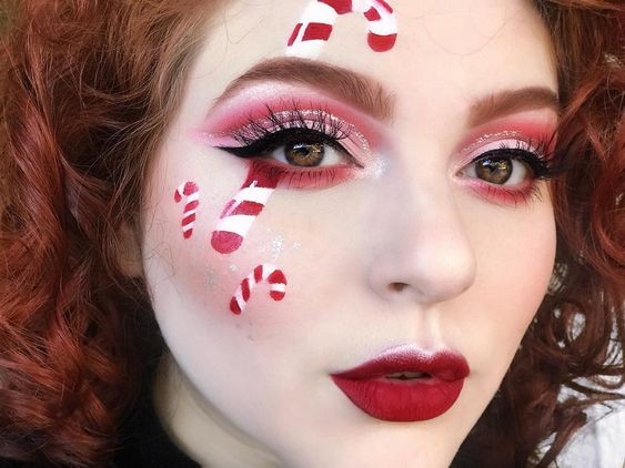 Les 49 plus belles idées de maquillages de Noël 45